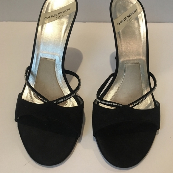 Charles Jourdan Justini Satin Mules - Picture 2 of 6